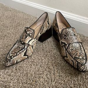 Vince Camuto snakeskin mules